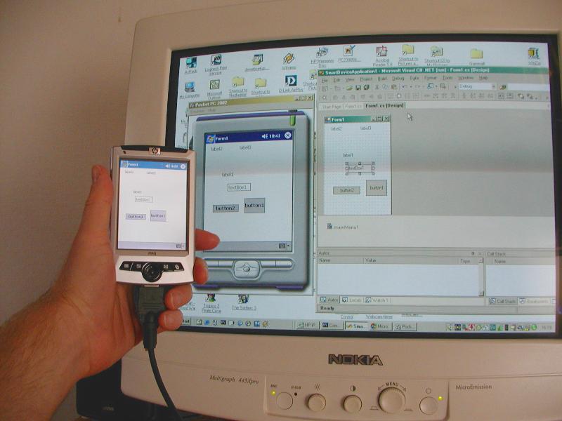 Visual Studio, med emulator och en handdator