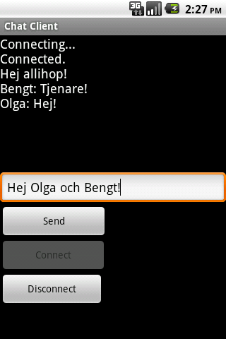 En grafisk chat-klient i Android