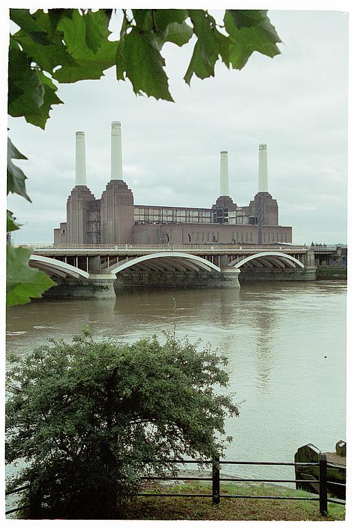 Battersea Power Station and Grosvenor Bridge, from Grosvenor Road