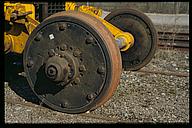 Leaf sweeping machine wheels