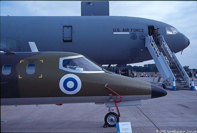 Finnish Lear Jet and USAF transporter